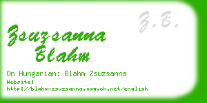 zsuzsanna blahm business card